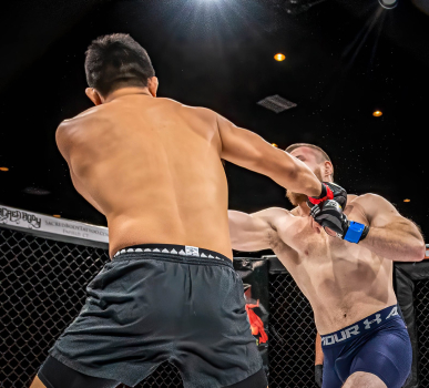Radical MMA studenet fighting for a championship